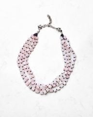 PINK QUARTZ&HEMATITE ÇOK SIRALI KOLYE