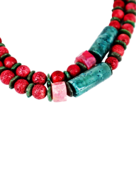 Y-AKİK-MERCAN BÜYÜK KOLYE