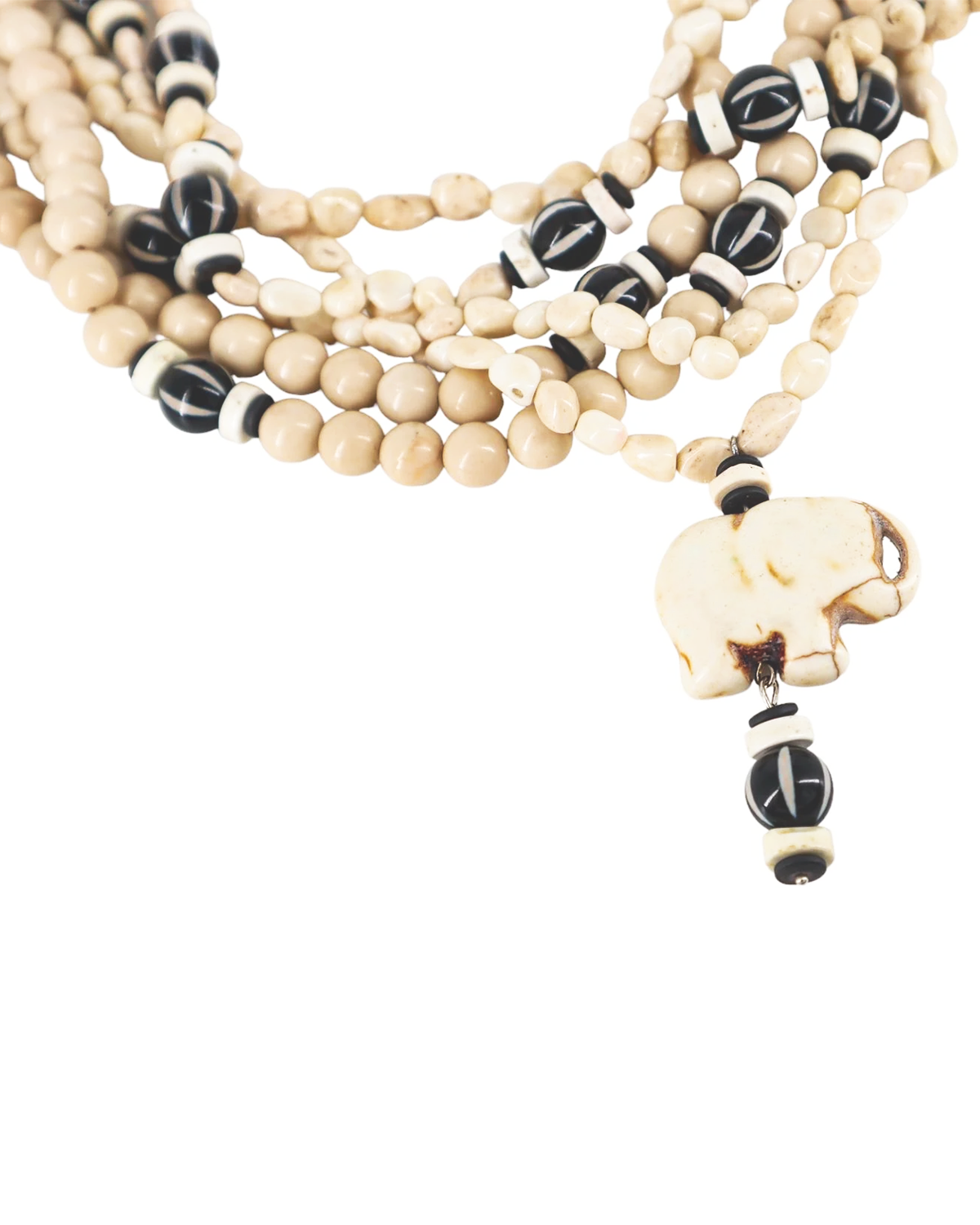 Y-AKİK VE MERCAN FİL DETAYLI KOLYE