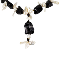 İNCİ DETAYLI TURMALİN KOLYE