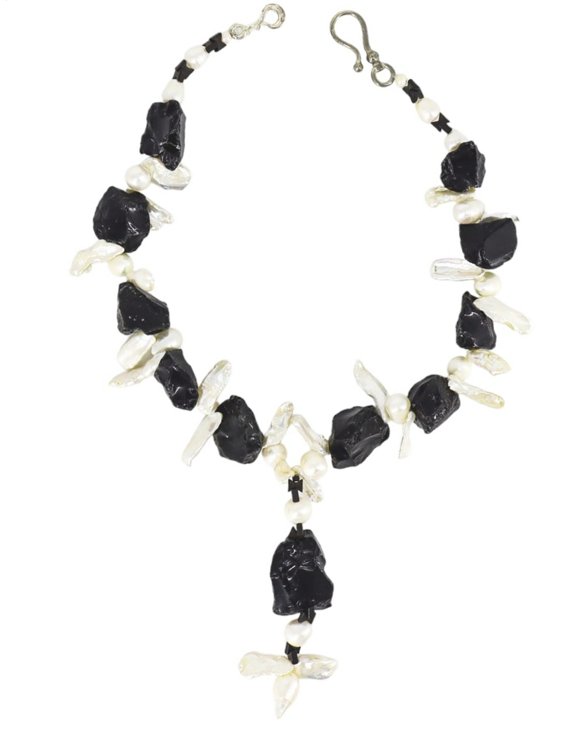 İNCİ DETAYLI TURMALİN KOLYE