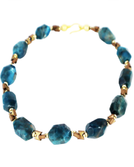 Y-TİBET AKİĞİ, APATİT VE AKİK TAŞLI KOLYE