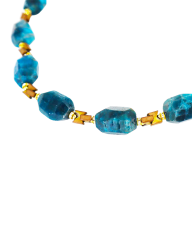 Y-TİBET AKİĞİ, APATİT VE AKİK TAŞLI KOLYE