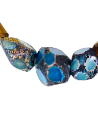 Y-AKİK VE TOPAZ TAŞLI KOLYE