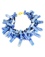 Y-MAVİ AVANTURİN TAŞLI SOFİSTİKE KOLYE