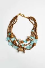 Y-AMAZONİT VE COCONUT TAŞLI ETNİK-TRIBAL KOLYE