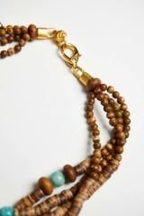 Y-AMAZONİT VE COCONUT TAŞLI ETNİK-TRIBAL KOLYE