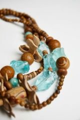 AMAZONİT VE COCONUT TAŞLI ETNİK-TRIBAL KOLYE