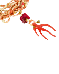 Y-MERCAN BONCUK VE DAL DETAYLI KOLYE