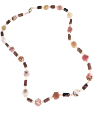 PEMBE OPAL, ZARİF UZUN KOLYE
