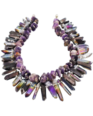 Y-HAM AMETIST KRALİÇE KOLYE