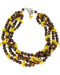 Y-KAPLAN GÖZÜ TAŞLI TRIBAL KOLYE