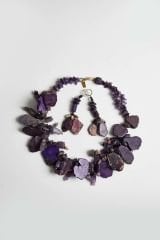 Y-ÇEROİT, AMETİST VE LEPİTOLİT TAŞLI KÜPE