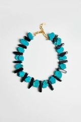 Y-AFRİKA KRALİÇESİ AKİK VE TURKUAZ KOLYE