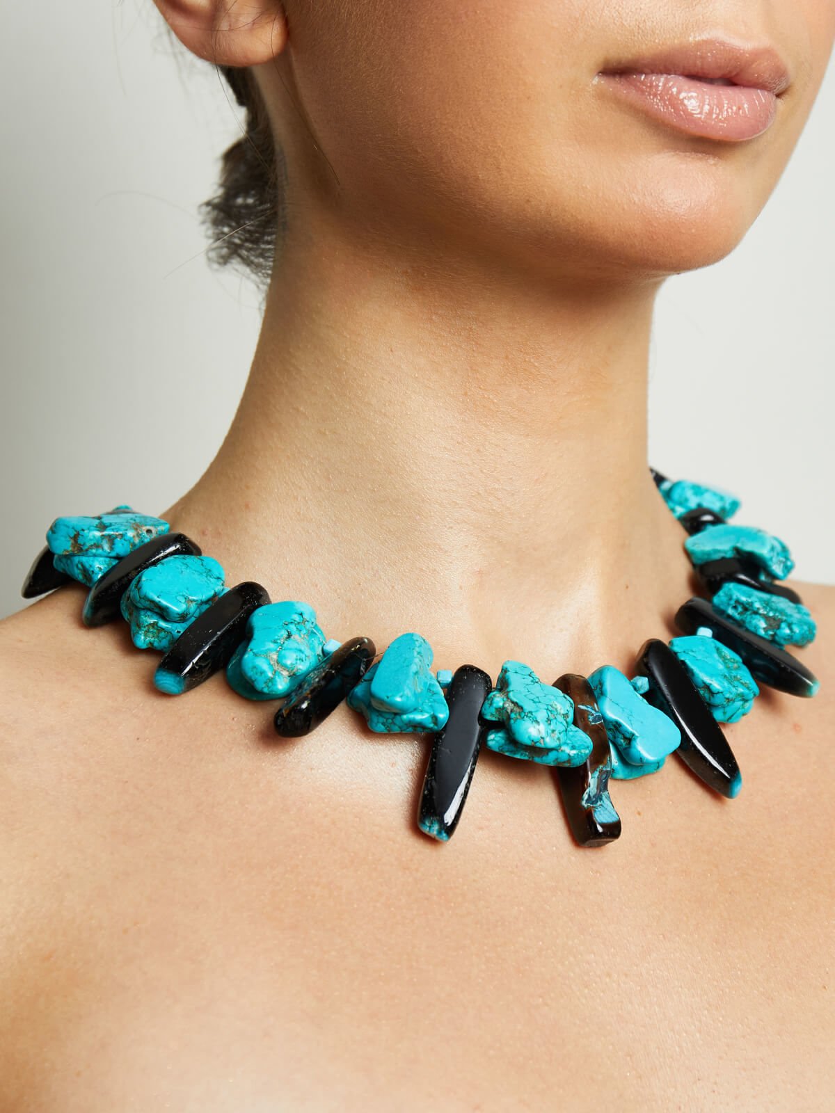 Y-AFRİKA KRALİÇESİ AKİK VE TURKUAZ KOLYE