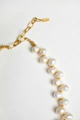 Y-GOLD İSTİRİDYE DETAYLI İKON İNCİ KOLYE