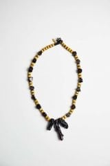 Y-MERCAN-HEMATİT-DEVE KEMİKLİ SADE KOLYE