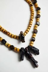 Y-MERCAN-HEMATİT-DEVE KEMİKLİ SADE KOLYE