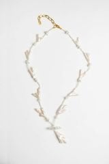 Y-KAZ AYAĞI DETAYLI BAROK İNCİ ORİJİNAL KOLYE