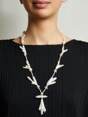 Y-KAZ AYAĞI DETAYLI BAROK İNCİ ORİJİNAL KOLYE