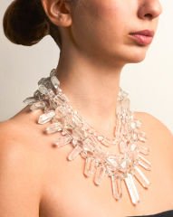 Y-CYRSTAL QUARTZ UZUN KOLYE