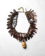 Y-DENİZİN BÜYÜSÜ TRIBAL HİNDİSTAN CEVİZİ KOLYE