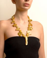 Y-AGATE VE DRUZY QUARTZ PANDANTİF KOLYE