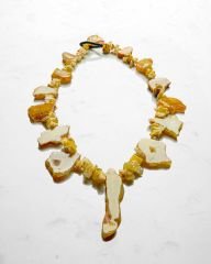 Y-AGATE VE DRUZY QUARTZ PANDANTİF KOLYE