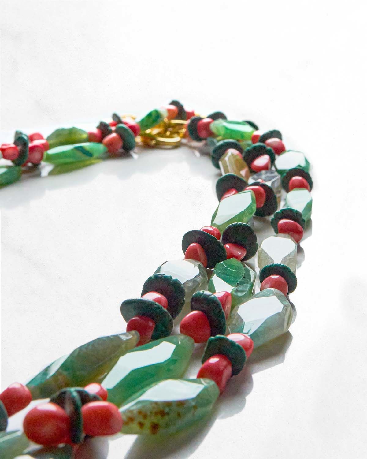 AGATE, CORAL, TURKUAZ KOLYE