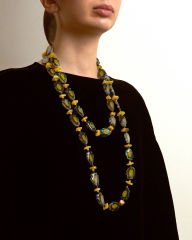 AGATE VE HEMATİT UZUN KOLYE