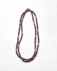 Y-MADAGASKAR AKİK VE SANDAL BONCUKLU UZUN KOLYE