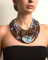 Y-EVIL EYE AMULET CHOKER KOLYE