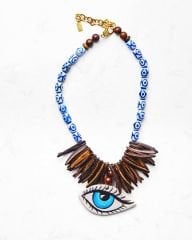 Y-EVIL EYE AMULET CHOKER KOLYE