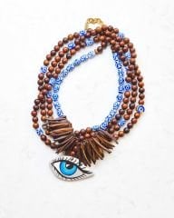 Y-EVIL EYE AMULET CHOKER KOLYE