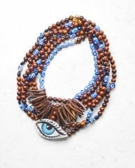 Y-EVIL EYE AMULET CHOKER KOLYE