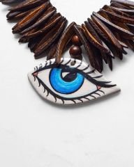 Y-EVIL EYE AMULET CHOKER KOLYE