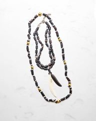 AGATE VE BONE PANDANTİF KOLYE