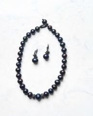 Y-BLACK PEARL VE HEMATİT CHOKER KOLYE