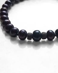 Y-BLACK PEARL VE HEMATİT CHOKER KOLYE
