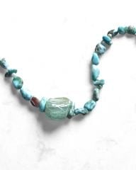 LARIMAR, PEARL VE AVANTURİNE ÇOK UZUN KOLYE
