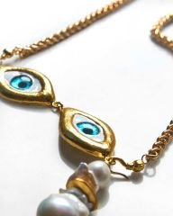 Y-OCULUS TALISMAN ÇİFT GÖZLÜ PANDANTİF KOLYE