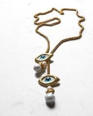 Y-OCULUS TALİSMAN ASANSÖR KLİPSLİ PANDANTİF GÖZ KOLYE