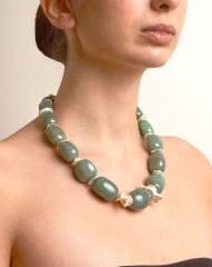 Y-AVENTURIN VE PEARL PRENSES KOLYE