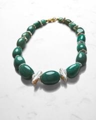 Y-AVENTURIN VE PEARL PRENSES KOLYE