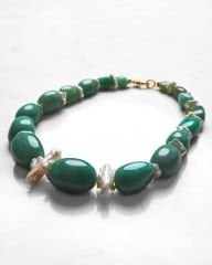 Y-AVENTURIN VE PEARL PRENSES KOLYE