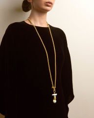 Y-TEK PANDANTİFLİ BAROK İNCİ KOLYE