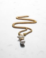 Y-TEK PANDANTİFLİ BAROK İNCİ KOLYE