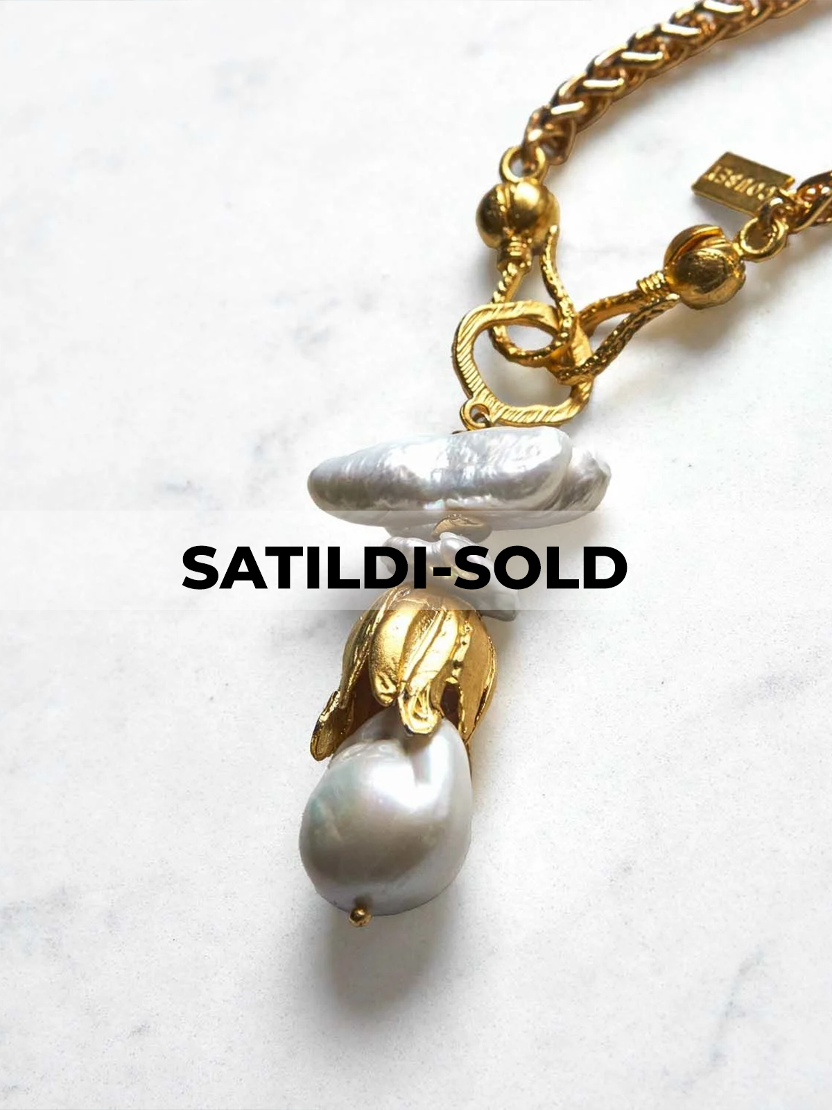 Y-TEK PANDANTİFLİ BAROK İNCİ KOLYE