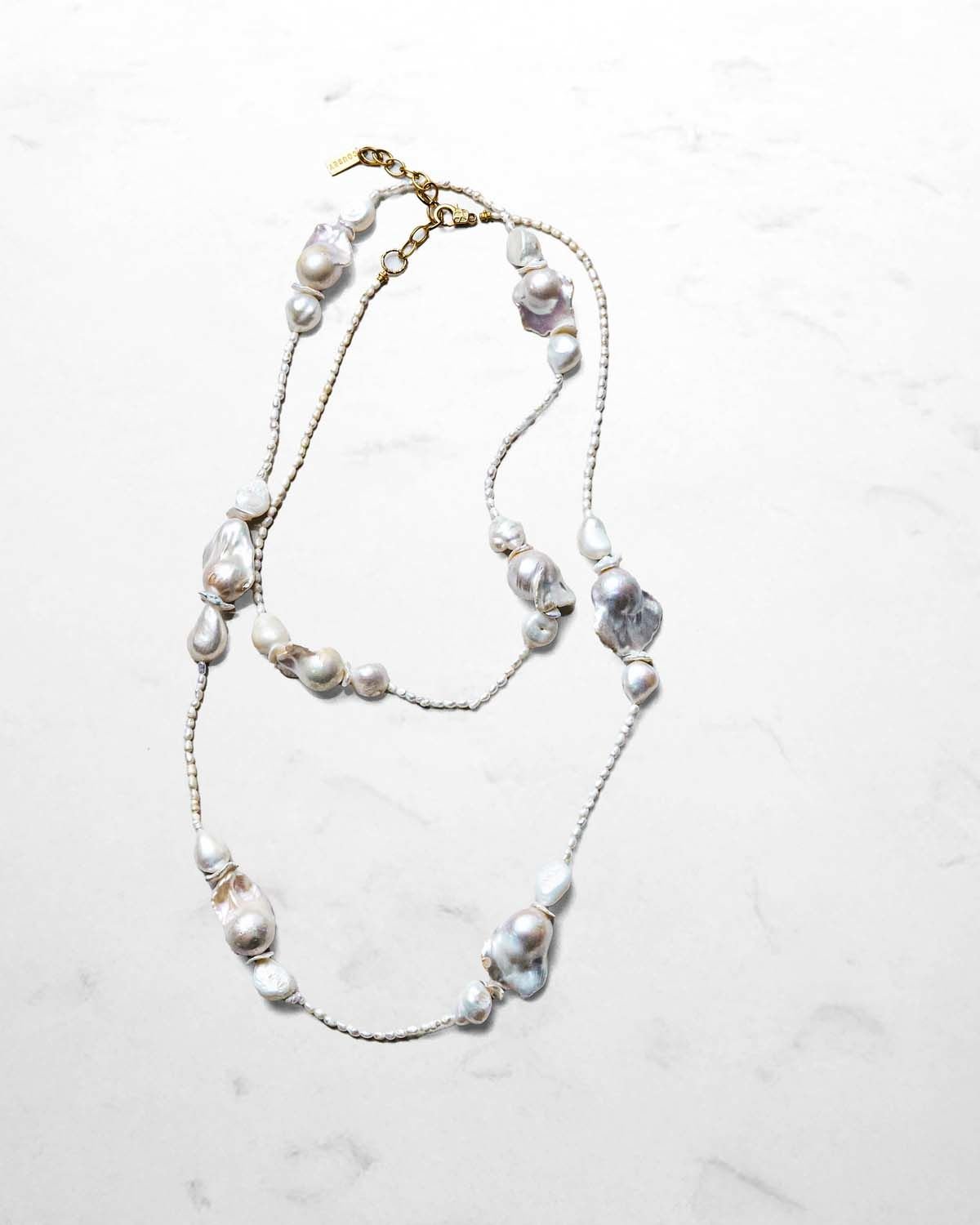 Y-BAROK VE SIRA İNCİLİ STATEMENT UZUN KOLYE