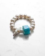 AGATE TAŞLI BAROK PEARL BİLEZİK